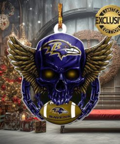 Baltimore Ravens NFL Football Skull Xmas Gifts Christmas Tree Decorations Ornament