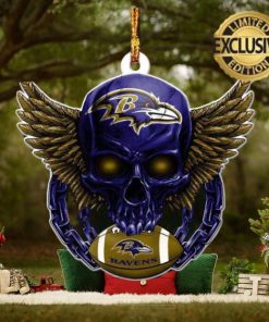 Baltimore Ravens NFL Football Skull Xmas Gifts Christmas Tree Decorations Ornament