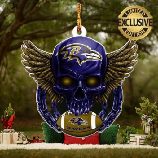 Baltimore Ravens NFL Football Skull Xmas Gifts Christmas Tree Decorations Ornament