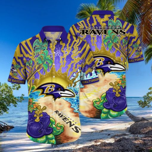 Baltimore Ravens NFL For Sports Fan Floral Hawaiian Style Shirt