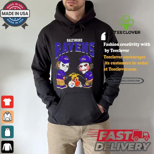 Baltimore Ravens NFL Halloween Peeing Funny Shirt