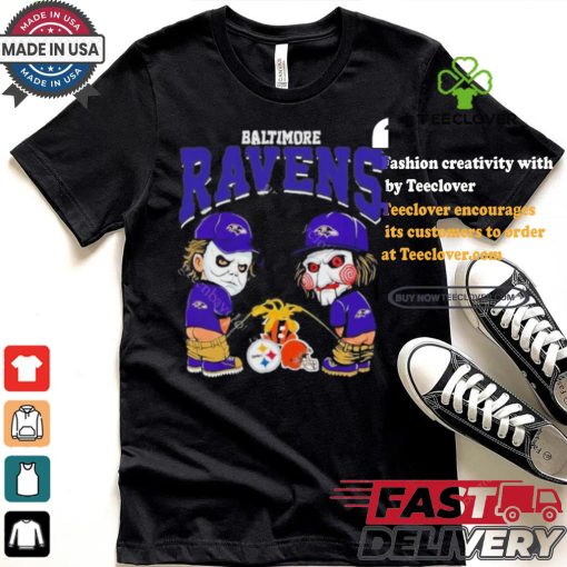 Baltimore Ravens NFL Halloween Peeing Funny Shirt