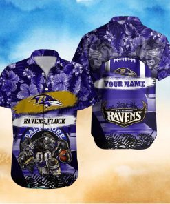 Baltimore Ravens NFL Hawaiian shirt Custom Name Summer Gift