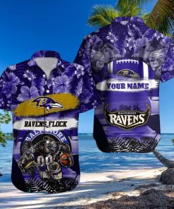 Baltimore Ravens NFL Hawaiian shirt Custom Name Summer Gift - Limotees