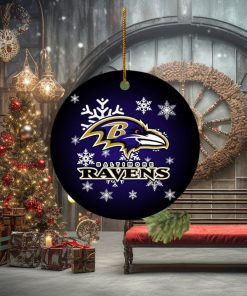 Baltimore Ravens NFL Merry Christmas Ceramic Ornament