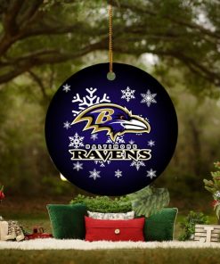 Baltimore Ravens NFL Merry Christmas Ceramic Ornament
