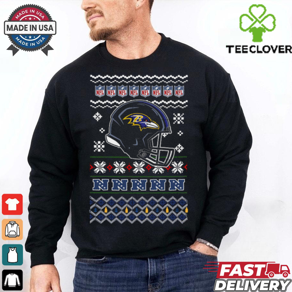 Baltimore Ravens NFL football Christmas helmet shirt Baltimore Ravens NFL football Christmas helmet shirt