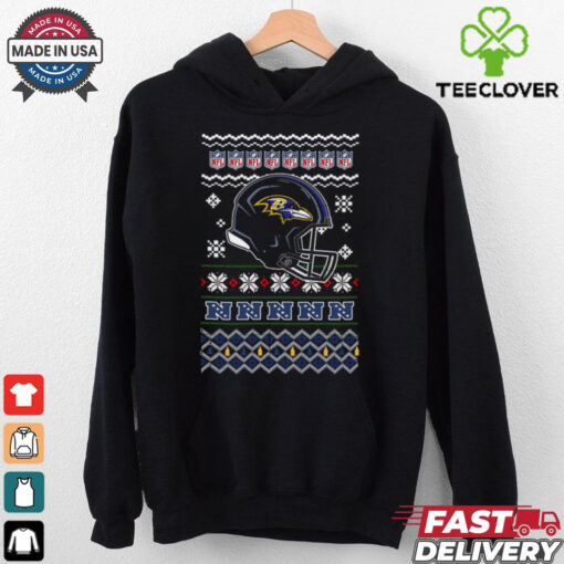 Baltimore Ravens NFL football Christmas helmet shirt