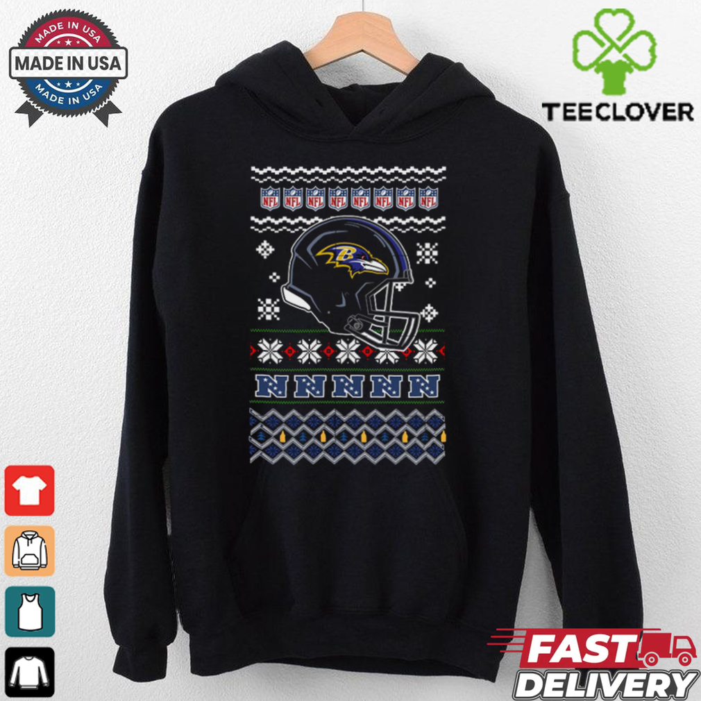 Baltimore Ravens NFL football Christmas helmet shirt Baltimore Ravens NFL football Christmas helmet shirt