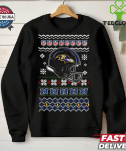 Baltimore Ravens NFL football Christmas helmet shirt