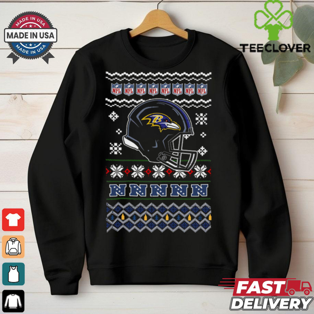 Baltimore Ravens NFL football Christmas helmet shirt Baltimore Ravens NFL football Christmas helmet shirt