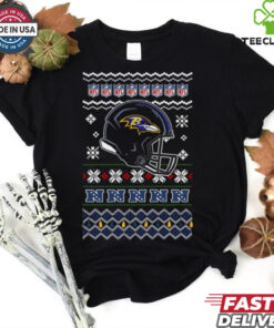 Baltimore Ravens NFL football Christmas helmet shirt