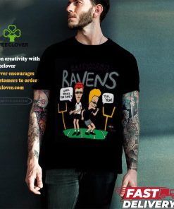 Baltimore Ravens NFL x Homage x Beavis and Butt Head Unisex Tri Blend T Shirt