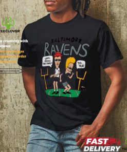 Baltimore Ravens NFL x Homage x Beavis and Butt Head Unisex Tri Blend T Shirt