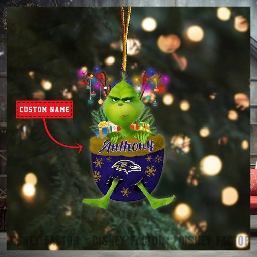 Baltimore Ravens Ornaments, Grinch Christmas Ornament, Nfl Football Christmas