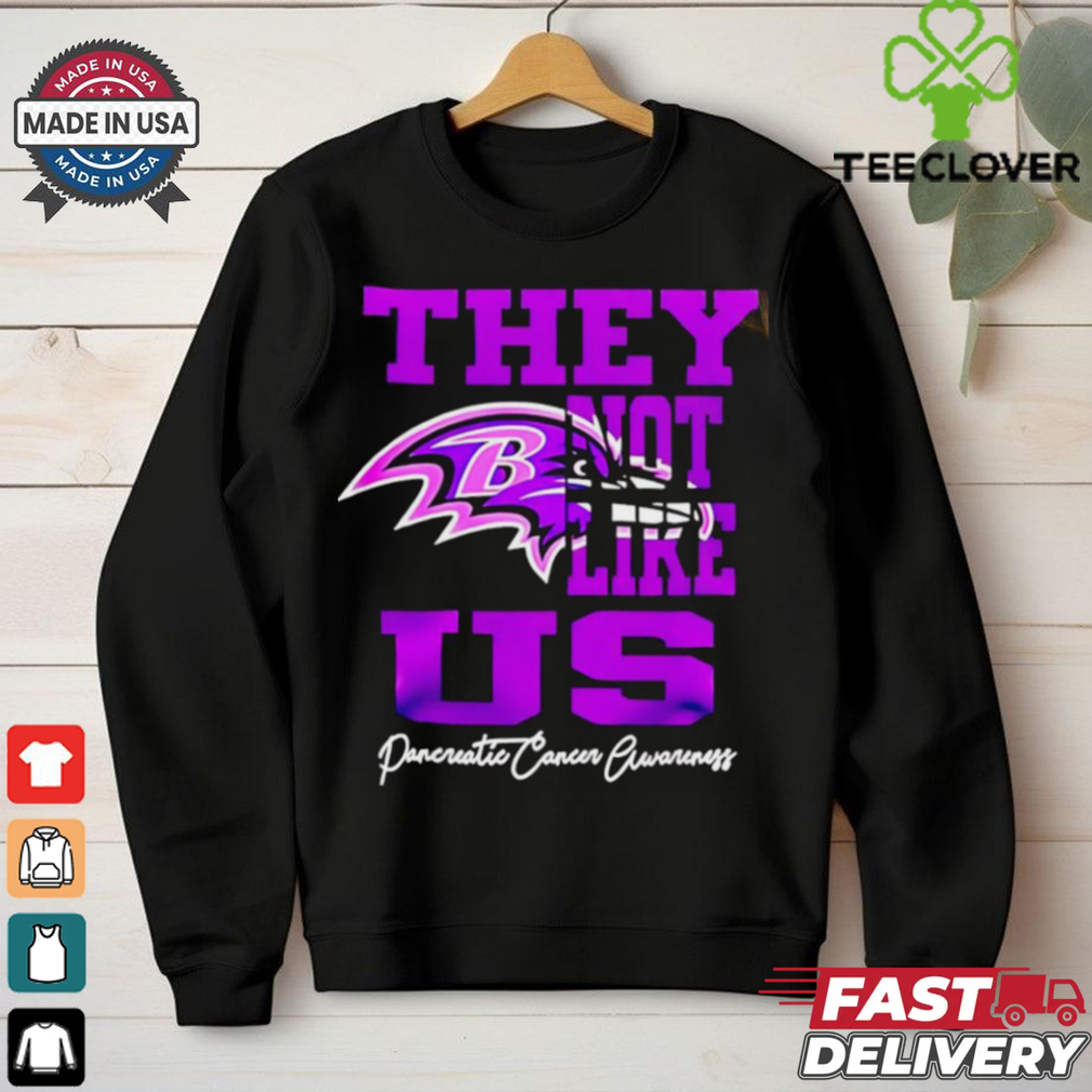 Baltimore Ravens Pancreatic Cancer Awareness They Not Like Us shirt Baltimore Ravens Pancreatic Cancer Awareness They Not Like Us shirt