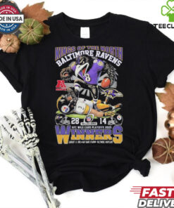 Baltimore Ravens Pittsburgh Steelers Kings Of The North AFC Wild Card Playoffs 2025 Winners NFL Mascot T shirts