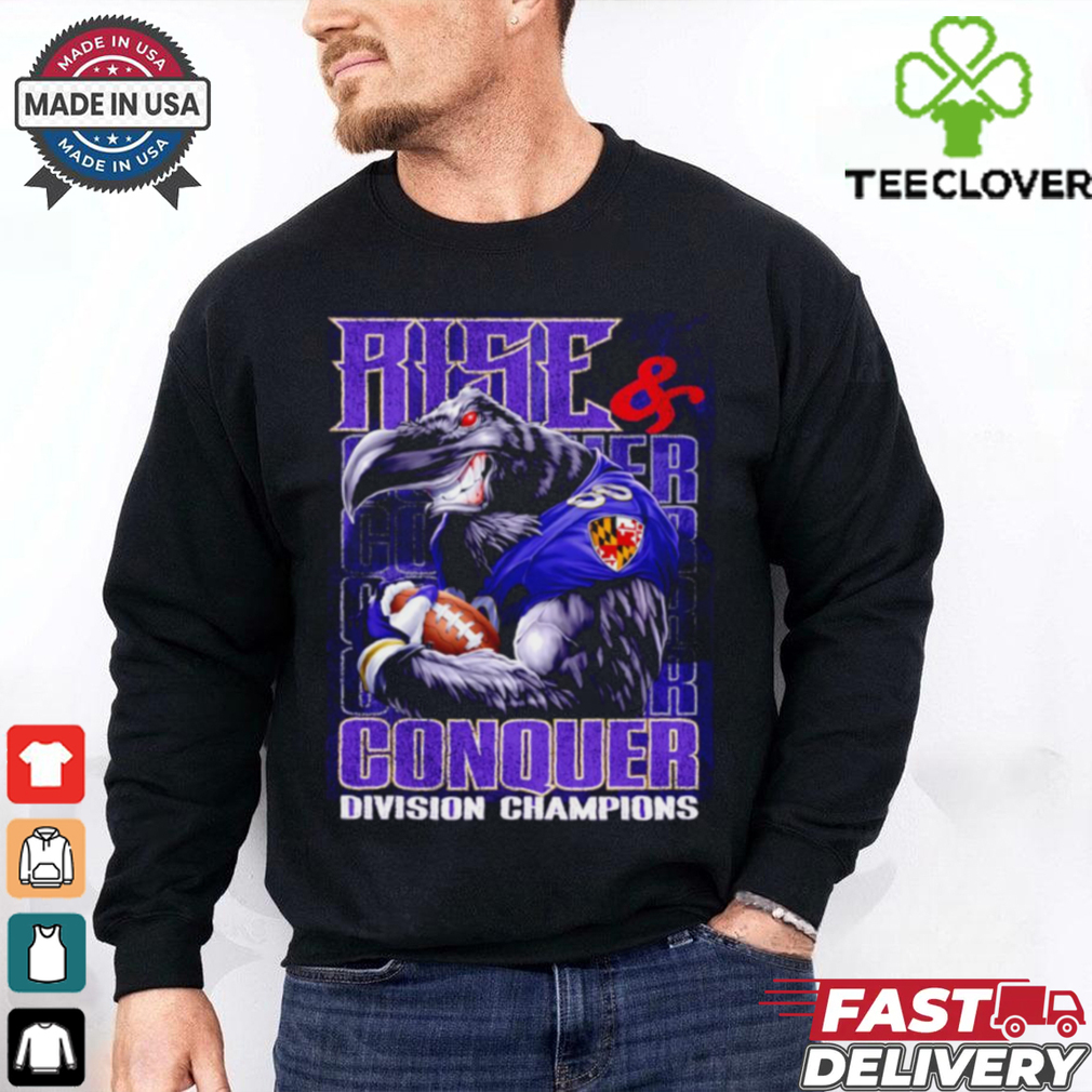 Baltimore Ravens Rise and Conquer Division Champions retro shirt Baltimore Ravens Rise and Conquer Division Champions retro shirt