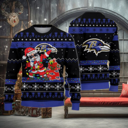 Baltimore Ravens Santa Claus Ugly Christmas Sweater