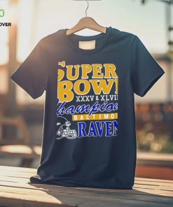 Baltimore Ravens Super Bowl XXXV And XLVII Champions Unisex T Shirt