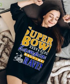 Baltimore Ravens Super Bowl XXXV And XLVII Champions Unisex T Shirt