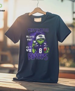 Baltimore Ravens They Hate Us Because They Ain_t Us Ravens Grinch Christmas Holidays Hoodie T Shirts