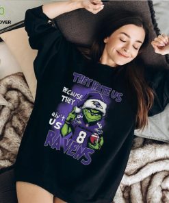 Baltimore Ravens They Hate Us Because They Ain_t Us Ravens Grinch Christmas Holidays Hoodie T Shirts