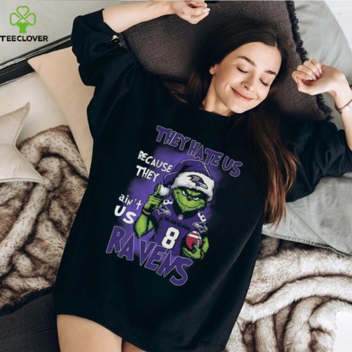 Baltimore Ravens They Hate Us Because They Ain_t Us Ravens Grinch Christmas Holidays Hoodie T Shirts