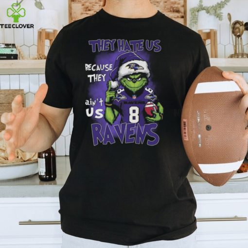 Baltimore Ravens They Hate Us Because They Ain_t Us Ravens Grinch Christmas Holidays Hoodie T Shirts