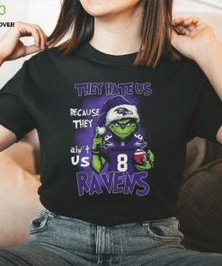 Baltimore Ravens They Hate Us Because They Ain_t Us Ravens Grinch Christmas Holidays Hoodie T Shirts