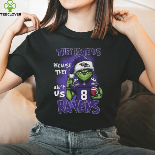 Baltimore Ravens They Hate Us Because They Ain_t Us Ravens Grinch Christmas Holidays Hoodie T Shirts