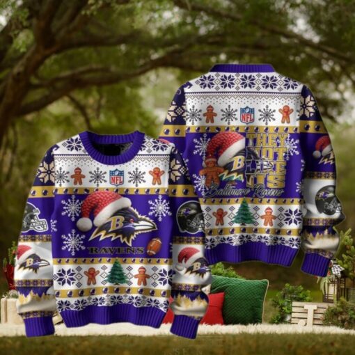 Baltimore Ravens They Not Like Us Christmas Happy Holidays Ugly Sweater