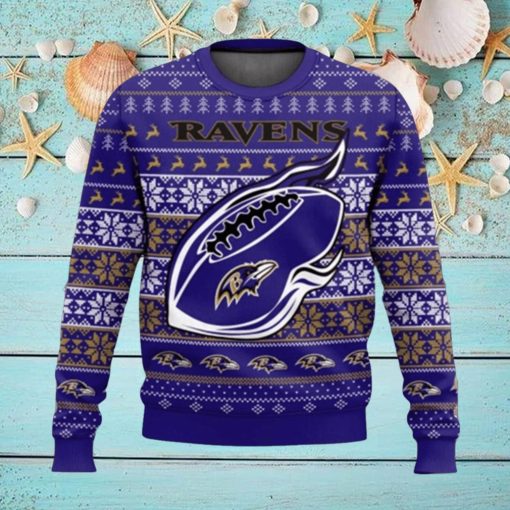 Baltimore Ravens Ugly Christmas Sweater 2023 Christmas Gift Ideas Holiday Gift