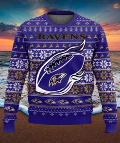 Baltimore Ravens Ugly Christmas Sweater 2023 Christmas Gift Ideas Holiday Gift