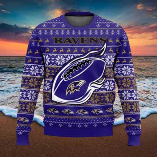 Baltimore Ravens Ugly Christmas Sweater 2023 Christmas Gift Ideas Holiday Gift