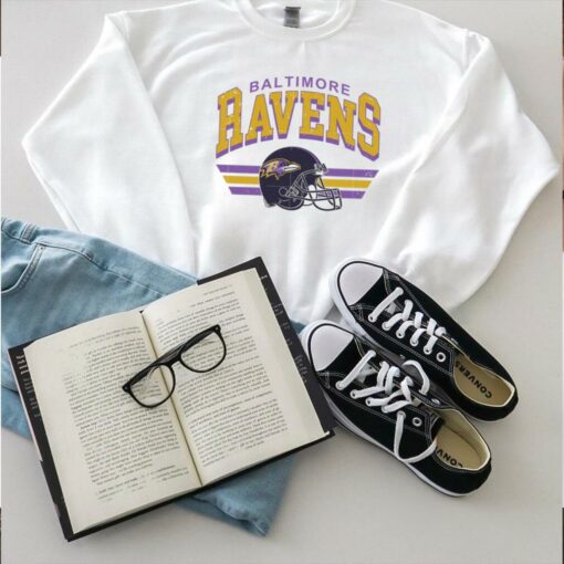 Baltimore Ravens Vintage Helmet Caricature Unisex T Shirt – Purple Pride in Style!
