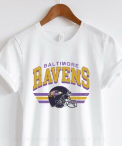 Baltimore Ravens Vintage Helmet Caricature Unisex T Shirt – Purple Pride in Style!