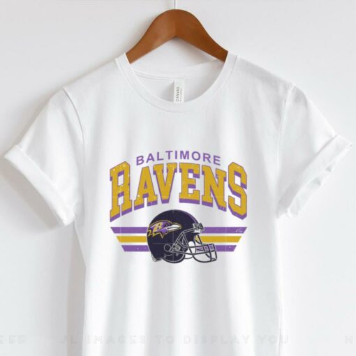 Baltimore Ravens Vintage Helmet Caricature Unisex T Shirt – Purple Pride in Style!