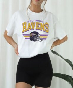 Baltimore Ravens Vintage Helmet Caricature Unisex T Shirt – Purple Pride in Style!