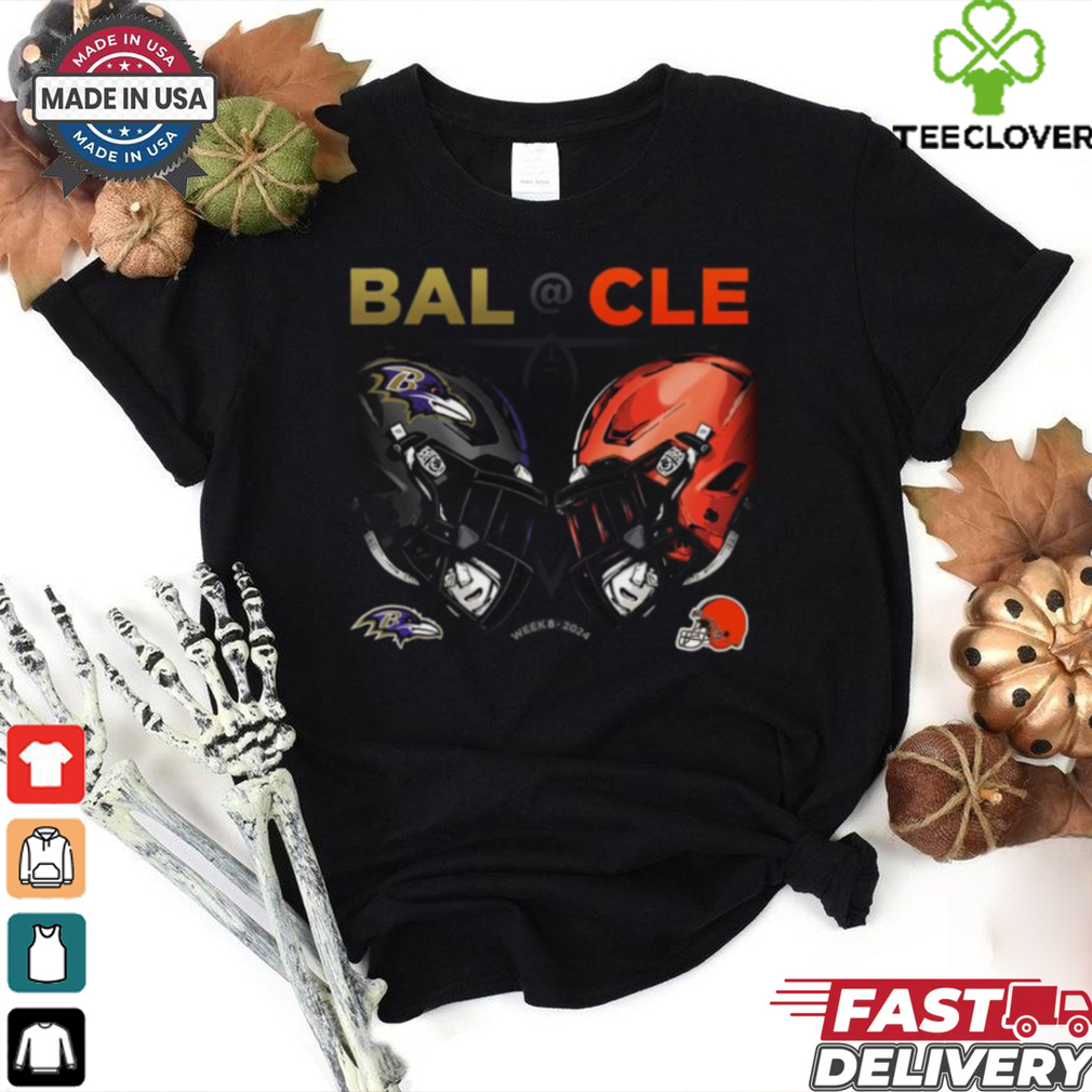Baltimore Ravens Vs Cleveland Browns 2024 NFL Week 8 Matchup Shirt Baltimore Ravens Vs Cleveland Browns 2024 NFL Week 8 Matchup Shirt