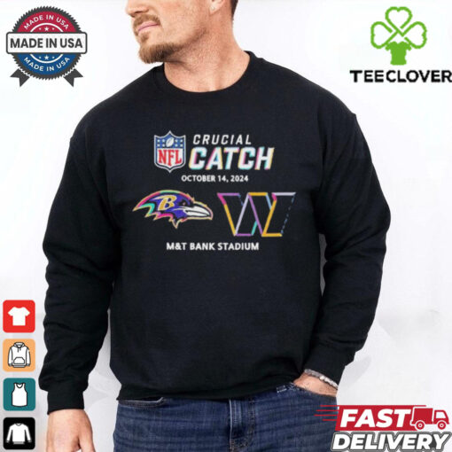 Baltimore Ravens Vs Washington Commanders NFL Crucial Catch October 14, 2024 t hoodie, sweater, longsleeve, shirt v-neck, t-shirt