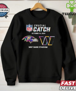 Baltimore Ravens Vs Washington Commanders NFL Crucial Catch October 14, 2024 t hoodie, sweater, longsleeve, shirt v-neck, t-shirt