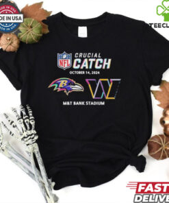 Baltimore Ravens Vs Washington Commanders NFL Crucial Catch October 14, 2024 t hoodie, sweater, longsleeve, shirt v-neck, t-shirt