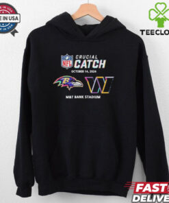 Baltimore Ravens Vs Washington Commanders NFL Crucial Catch October 14, 2024 t hoodie, sweater, longsleeve, shirt v-neck, t-shirt