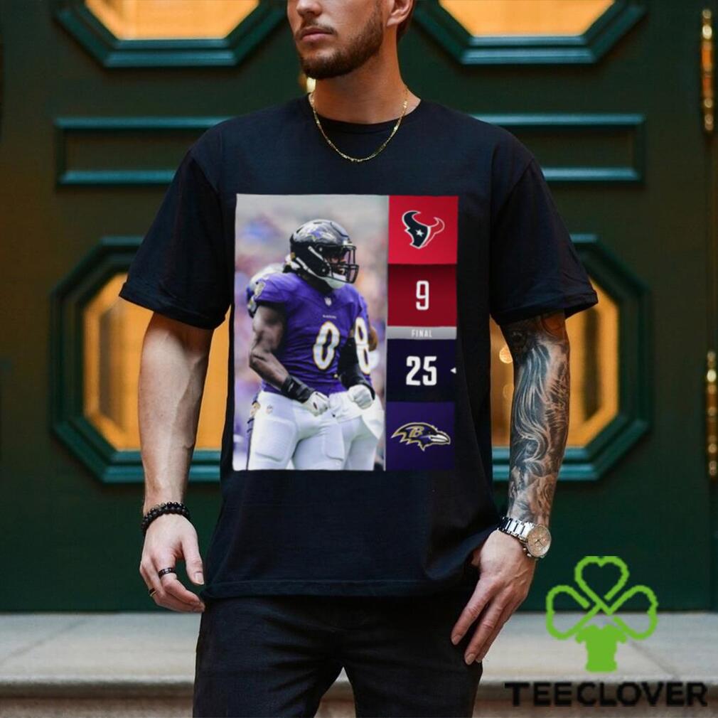Baltimore Ravens Win 25 9 Houston Texans NFL Kickoff 2023 Final Score Shirt Baltimore Ravens Win 25 9 Houston Texans NFL Kickoff 2023 Final Score Shirt