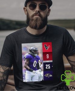 Baltimore Ravens Win 25 9 Houston Texans NFL Kickoff 2023 Final Score Shirt