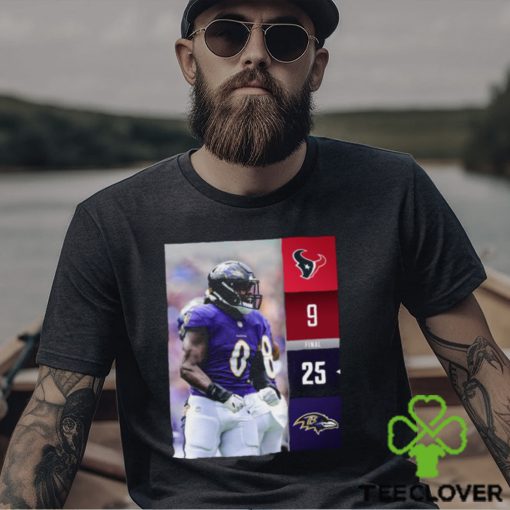 Baltimore Ravens Win 25 9 Houston Texans NFL Kickoff 2023 Final Score Shirt