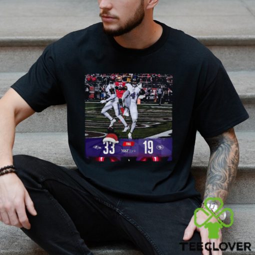 Baltimore Ravens Win 33 19 San Francisco 49ers 2023 NFL Christmas Gameday Final Score Shirt