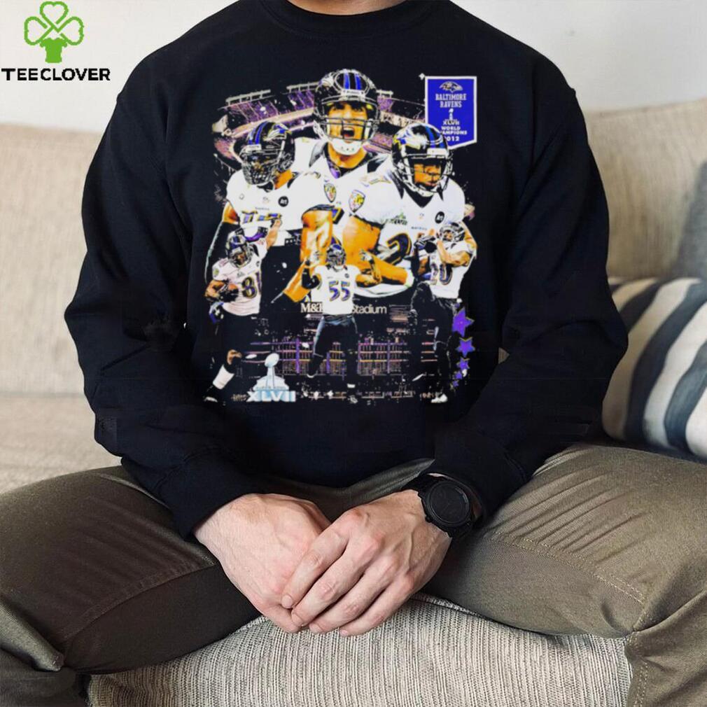 Baltimore Ravens XLVII World Champions 2012 poster shirt Baltimore Ravens XLVII World Champions 2012 poster shirt