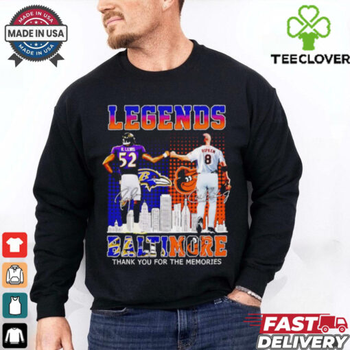 Baltimore Ravens and Baltimore Orioles legends Lewis and Ripken shirt